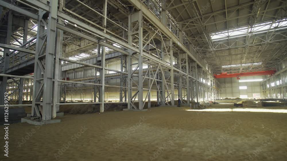 Construction of a plant on a large territory Construction of a plant on a large territory