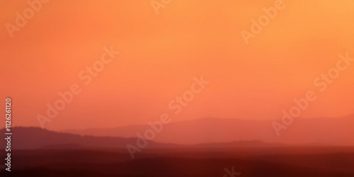 Gradual orange and yellow flames blending into a serene landscape, gradual change, abstract