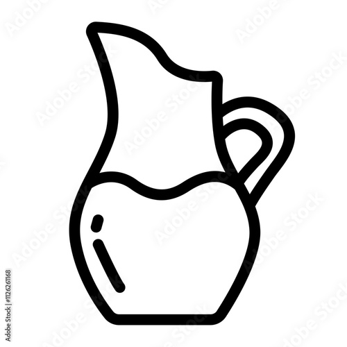 Pour Milk line icon