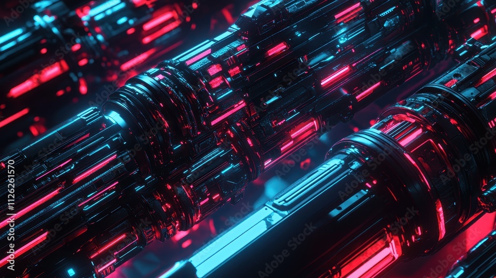 Mesmerizing Neon Glow of Futuristic Technology Mesmerizing Neon Glow of Futuristic Technology