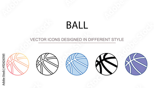 Ball icon design with white background stock illustration