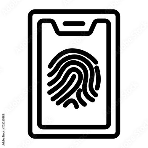 Smartphone Sensor line icon
