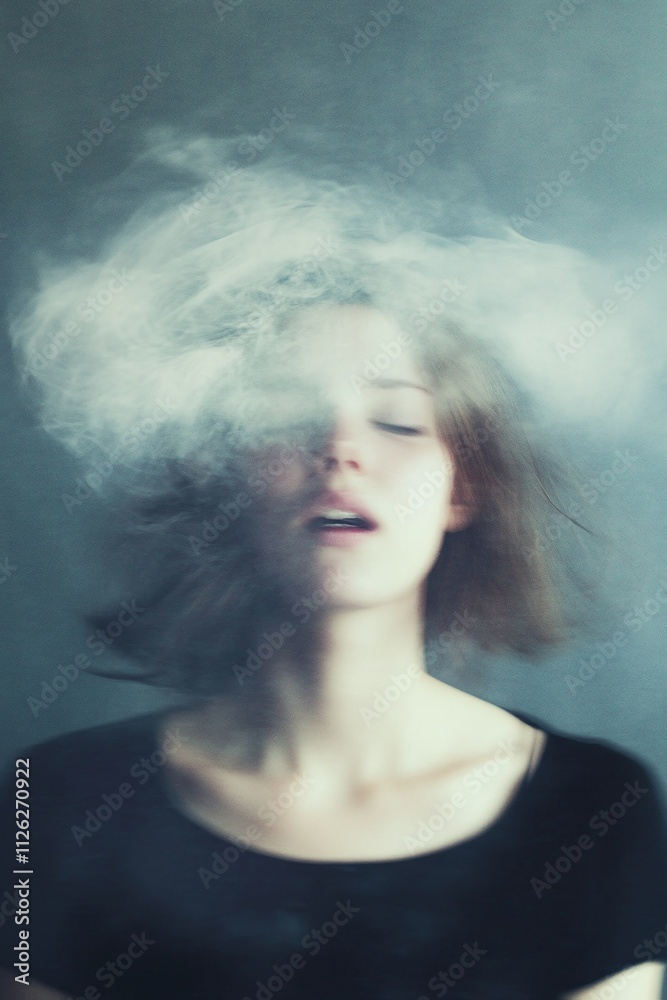 A woman experiencing profound philosophical nihilism A woman experiencing profound philosophical nihilism