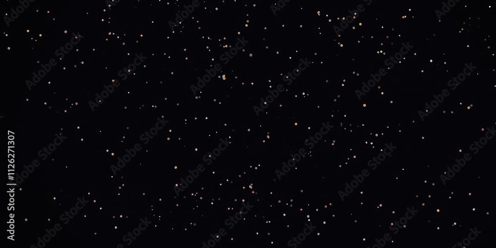 Tiny, glowing specks dance in the darkness of a desolate universe, stardust, floating in void, cosmic rays