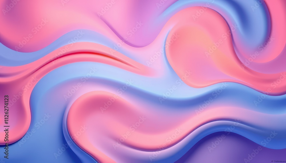 Abstract Pink Blue Swirling Fluid Design Abstract Pink Blue Swirling Fluid Design