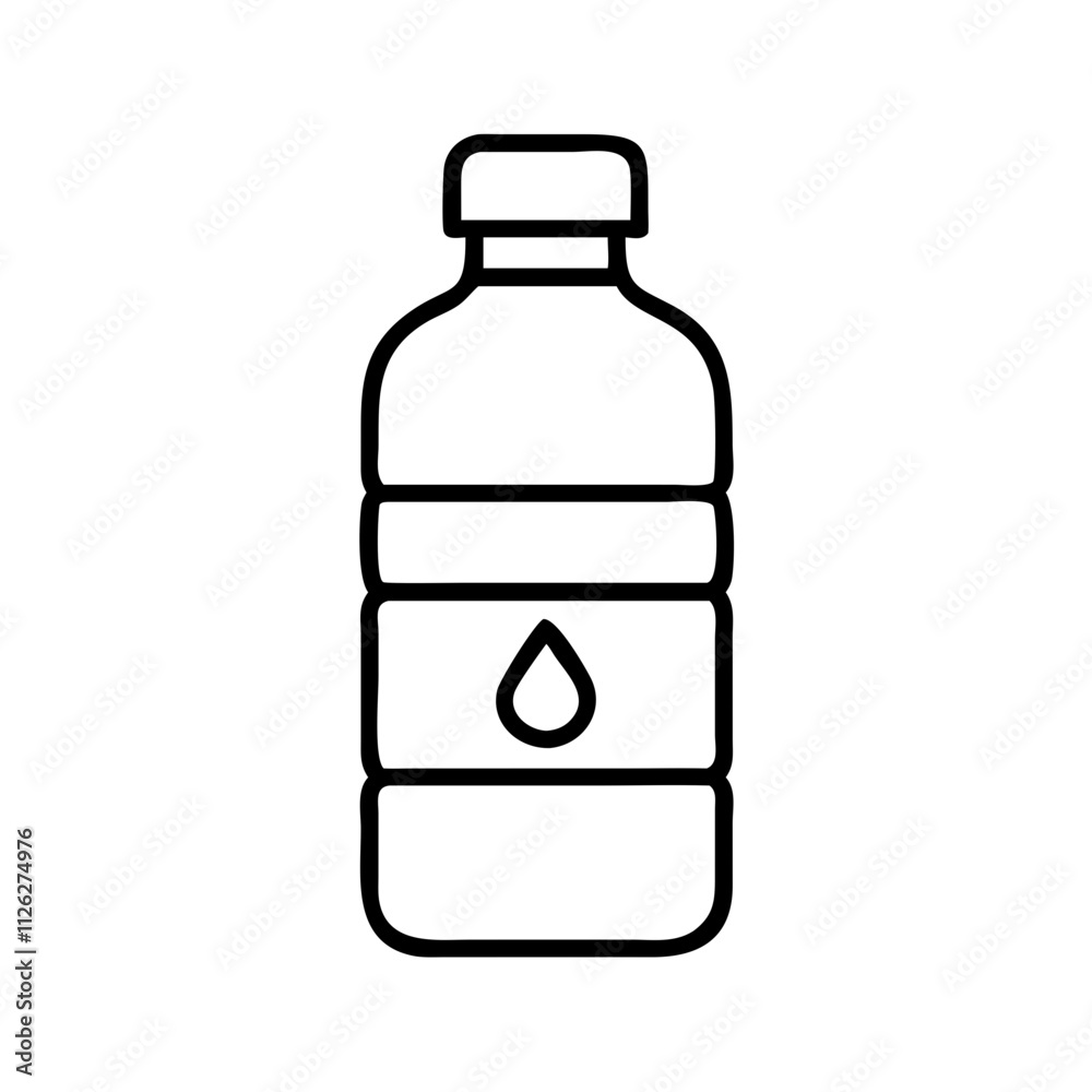 water bottle icon, food vector icon, beverage vector illustration - black outline icon of water bottle symbolizing food, beverage, and tasty food in simple design. water bottle icon, food vector icon, beverage vector illustration - black outline icon of water bottle symbolizing food, beverage, and tasty food in simple design.
