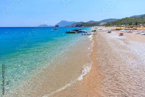 Fototapeta Naklejka Na Ścianę i Meble -  Beautiful Turkish Riviera near Tekirova. Kemer,Turkey