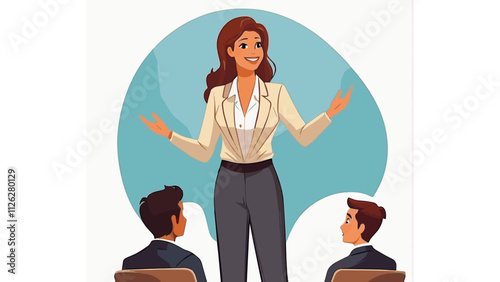 A business woman is making apresentatio (05)