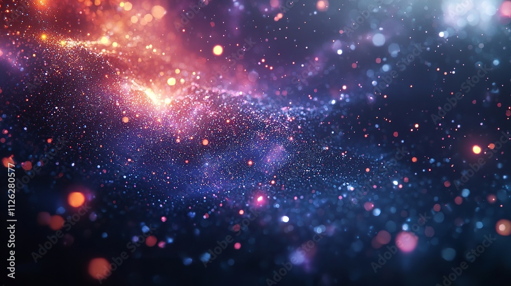 A Cosmic Lens Flare with Deep Blues and Purples A Cosmic Lens Flare with Deep Blues and Purples