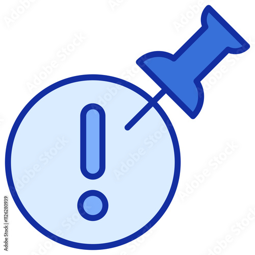 Important Blue Color Icon