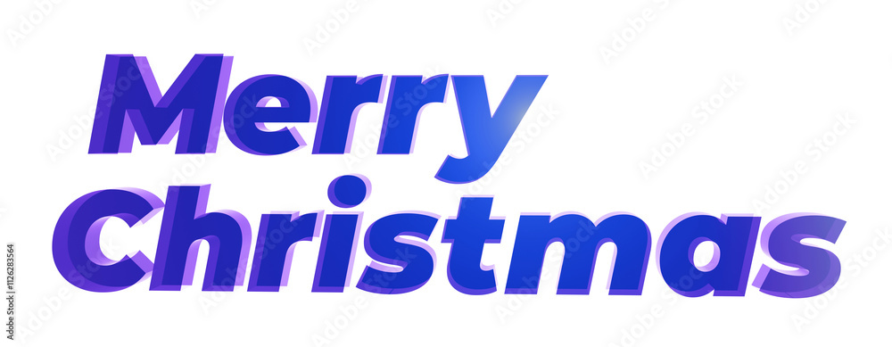 bright blue 3D inscription Merry Christmas on a transparent background bright blue 3D inscription Merry Christmas on a transparent background