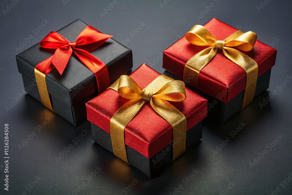 Black Red Gold Boxes, Luxury Gift, Elegant Packaging Black Red Gold Boxes, Luxury Gift, Elegant Packaging