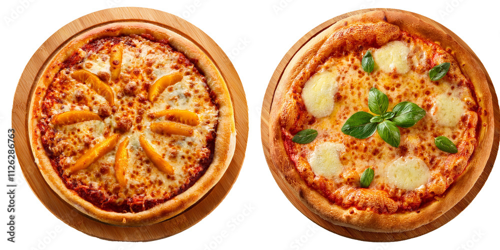 pizza collection with mushrooms and cheese pizza collection with mushrooms and cheese