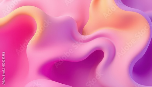 Abstract Pink Purple and Orange Fluid Wave Design
