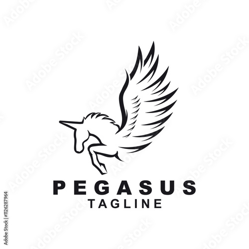 pegasus logo icon design. logo is suitable for agents travel, freight forwarding, transportation, adventure and expedition