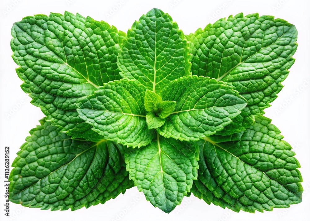 Double Exposure Mint Leaves Pattern, Fresh Peppermint Double Exposure Mint Leaves Pattern, Fresh Peppermint