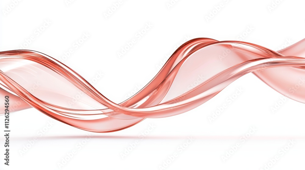 a wavy line abstract pattern, smooth curve design, pastel color scheme, seamless texture, isolated on white background