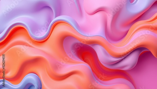 Abstract Pastel Waves Flowing Design