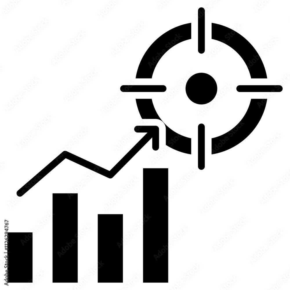 Obraz premium Goal Glyph Icon