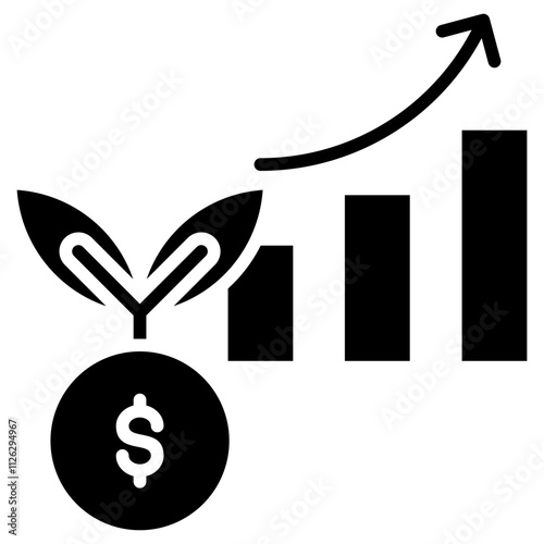 Profit Growth Glyph Icon