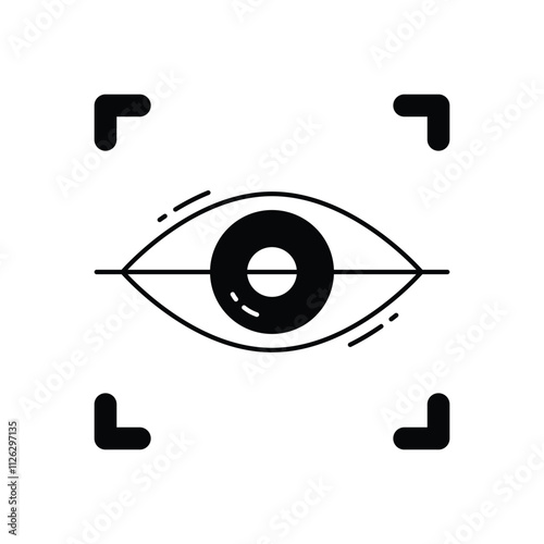 Eye scanner vector icon