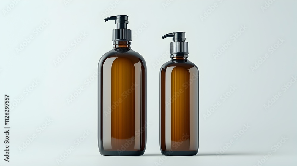 Elegant brown cosmetic bottle, sleek design, minimalist aesthetic, perfect for skincare or beauty products, enhances any vanity or shelf display Elegant brown cosmetic bottle, sleek design, minimalist aesthetic, perfect for skincare or beauty products, enhances any vanity or shelf display