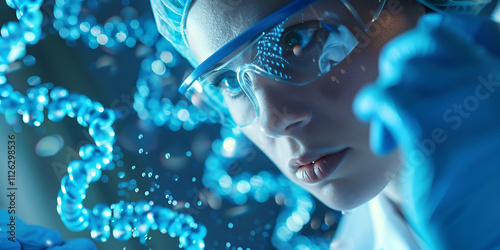 Scientist Exploring the Frontiers of DNA Research Generative AI 
