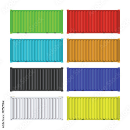 Cargo Container Package Vector Illustration