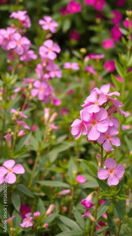 Pink flowers blooming in a lush garden creating a beautiful and vibrant background, vibrant Pink flowers blooming in a lush garden creating a beautiful and vibrant background, vibrant