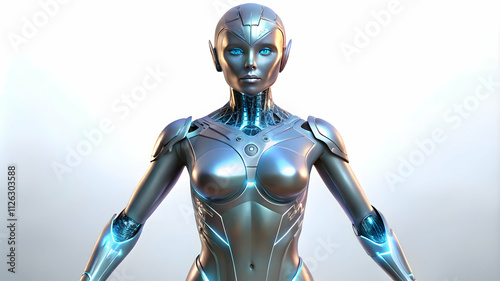 AI Robot A futuristic humanoid robot head with glowing intricate circuits, partially transparent to reveal advanced electronic components, against a dark backdrop (2)