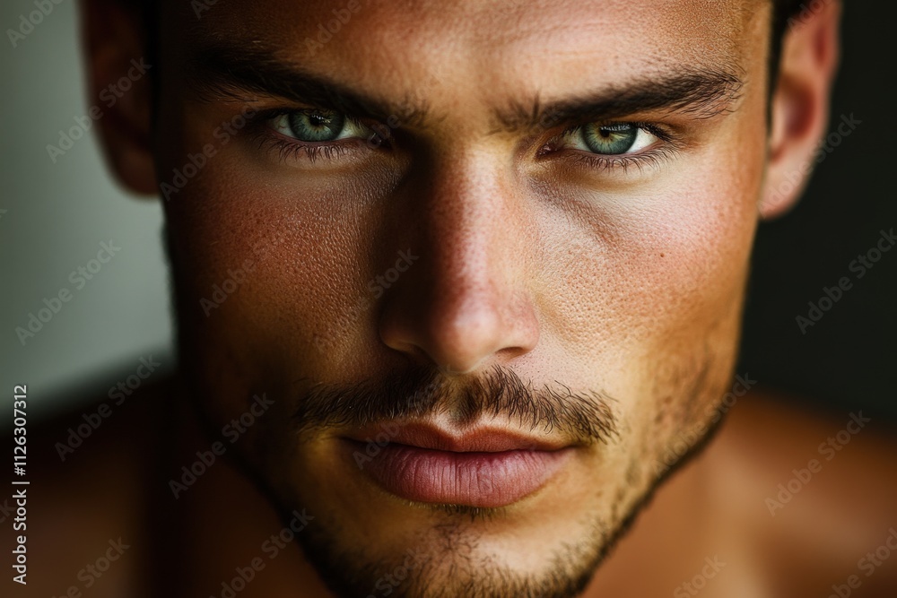 Obraz premium close-up portrait of a man with striking features