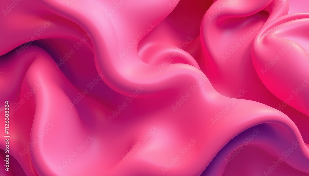 Obraz premium Abstract Pink Fluid Dynamic Swirling Forms