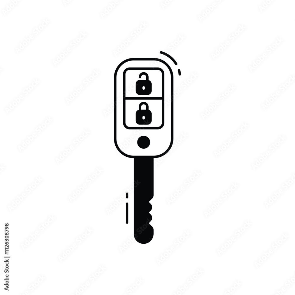 Smart key vector icon Smart key vector icon
