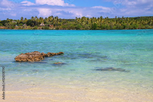 View of Faiava Island from  Ouvea, Loyalty Islands, New Caledonia photo