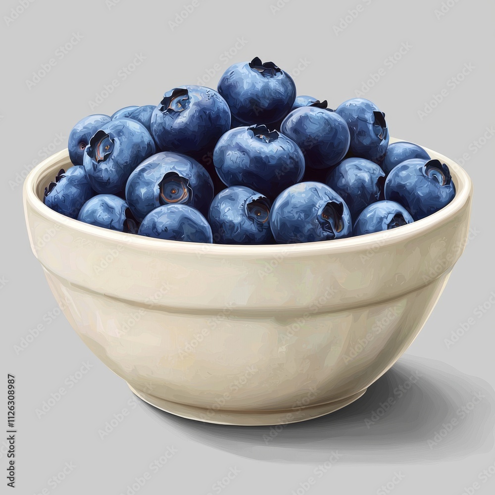 A close-up view of a white bowl filled with fresh, vibrant blueberries, showcasing their rich blue color. A close-up view of a white bowl filled with fresh, vibrant blueberries, showcasing their rich blue color.