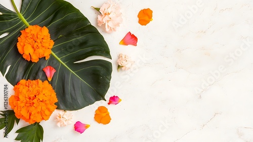 Bright and Cheerful Marigold Flowers with Pink Petals for Spring Decor