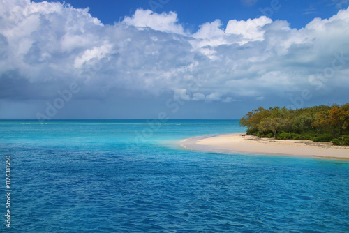 Channel between Ouvea and Mouli Islands flowing into Ouvea Lagoon, Loyalty Islands, New Caledonia