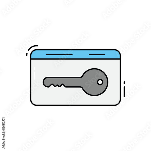 Key card vector icon