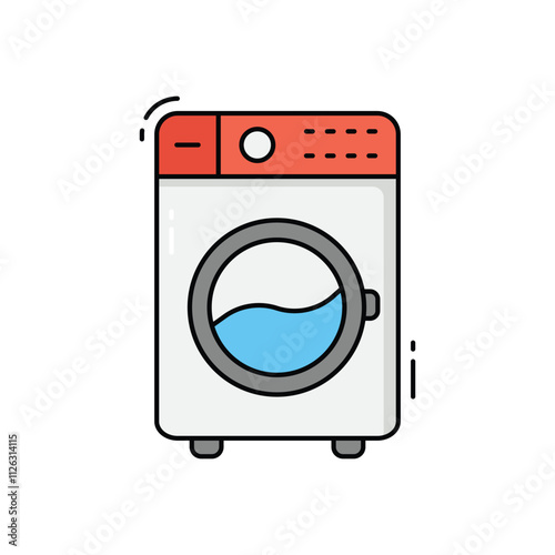 Laundry machine vector icon