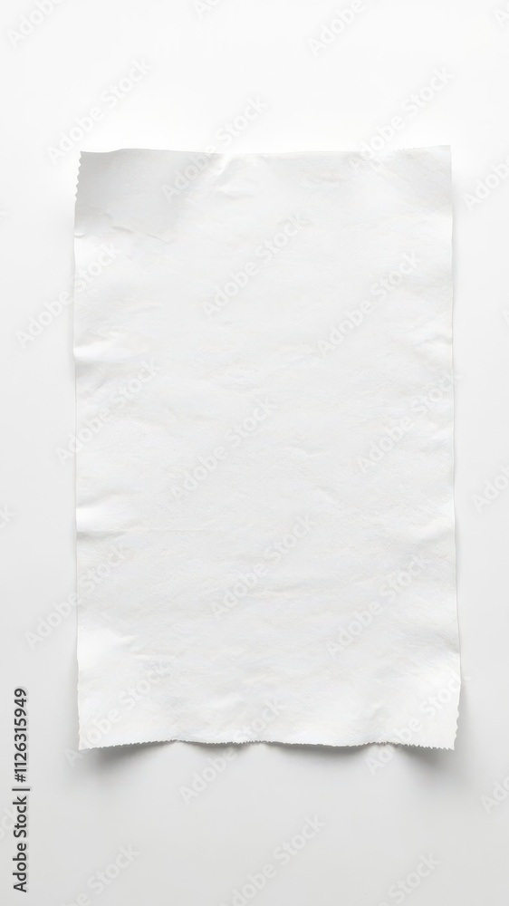 Obraz premium Last pad of tissue paper on white background, texture, surface