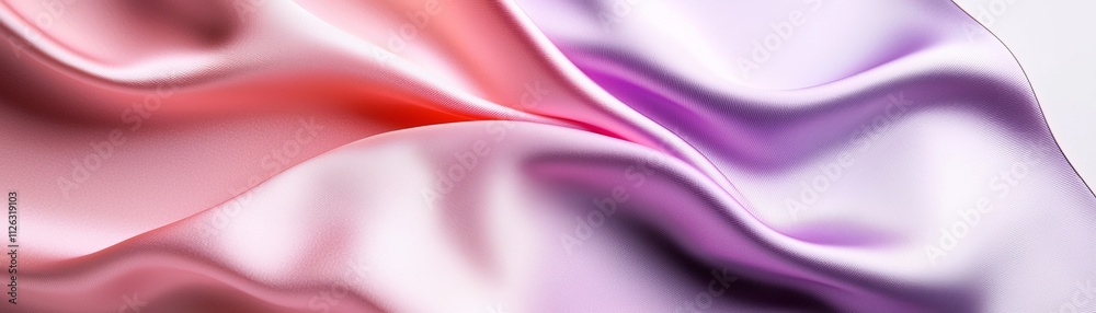Obraz premium Elegant closeup of satin fabric in pale pink and lavender colors