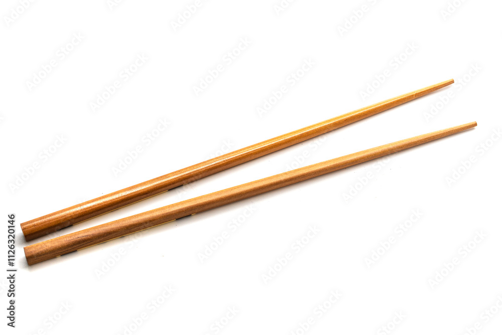 wooden sushi chopsticks on white background wooden sushi chopsticks on white background