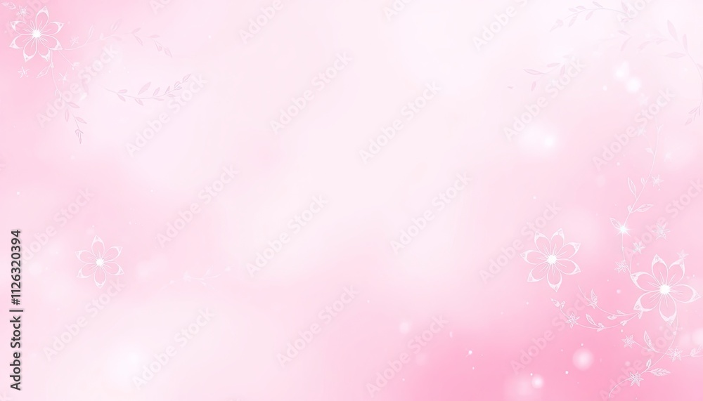 background pink in a soft gradient vector design with delicate floral patterns and subtle sparkles background pink in a soft gradient vector design with delicate floral patterns and subtle sparkles