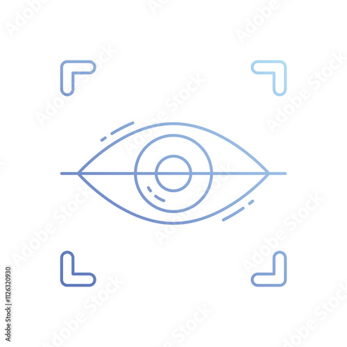 Eye scanner vector icon