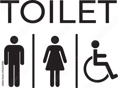 Toilet icons set