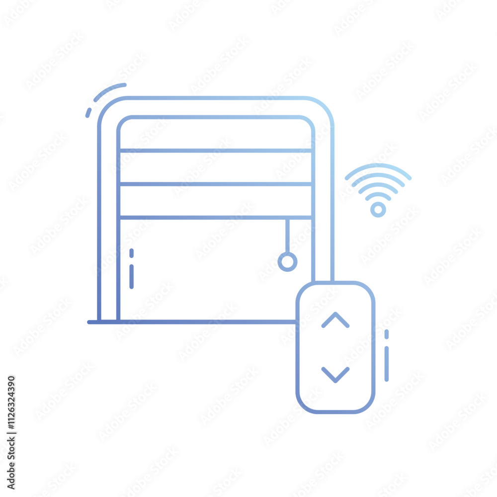 Smart blind vector icon Smart blind vector icon