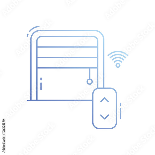 Smart blind vector icon