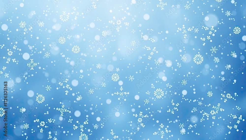 snow background with a wintry scene of falling snowflakes, frosty textures, and a soft blue gradient snow background with a wintry scene of falling snowflakes, frosty textures, and a soft blue gradient
