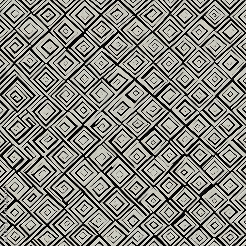 Abstract Geometric Pattern: Black and Grey Squares Abstract Geometric Pattern: Black and Grey Squares