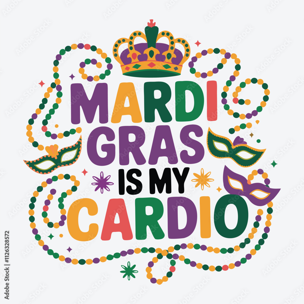 t-shirt design, Mardi Gras typography, Vector illustration t-shirt design, Mardi Gras typography, Vector illustration